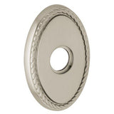 Baldwin R042050FD R042.FD Pair of 3.8" Height Oval Rope Dummy Rosettes Satin Brass and Black