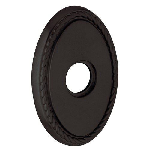 Baldwin R042402FD R042.FD Pair of 3.8" Height Oval Rope Dummy Rosettes Distressed Oil Rubbed Bronze