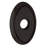 Baldwin R042402FD R042.FD Pair of 3.8" Height Oval Rope Dummy Rosettes Distressed Oil Rubbed Bronze