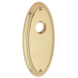 Baldwin R043034PS R043.PS Pair of 5.8" Height Oval Rope Passage Rosettes Lacquered Vintage Brass