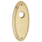 Baldwin R043003IPS R043.IPS Individual 5.8" Height Oval Rope Passage Rosette Lifetime Polished Brass