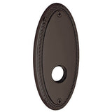 Baldwin R043060PS R043.PS Pair of 5.8" Height Oval Rope Passage Rosettes Satin Brass and Brown