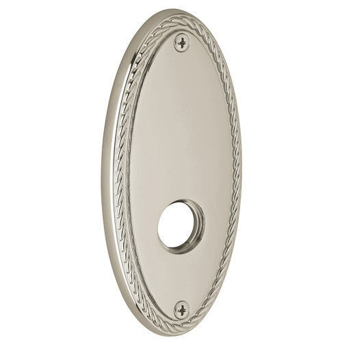 Baldwin R043050PV R043.PV Pair of 5.8" Height Oval Rope Privacy Rosettes Satin Brass and Black