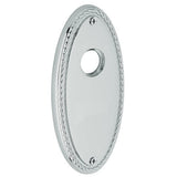 Baldwin R043030PV R043.PV Pair of 5.8" Height Oval Rope Privacy Rosettes Polished Brass