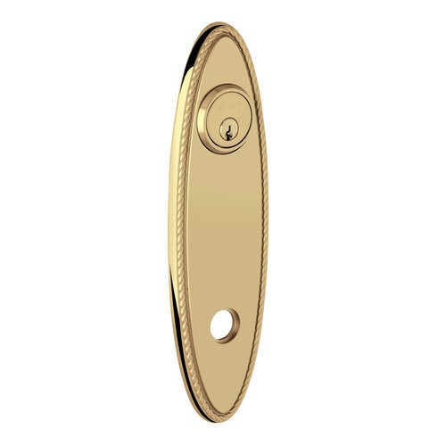 Baldwin R044034PS R044.PS Pair of 10.75" Height Oval Rope Passage Rosettes Lacquered Vintage Brass