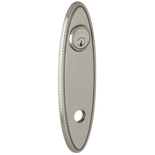 Baldwin R044040IPS R044.IPS Individual 10.75" Height Oval Rope Passage Rosette Satin Brass