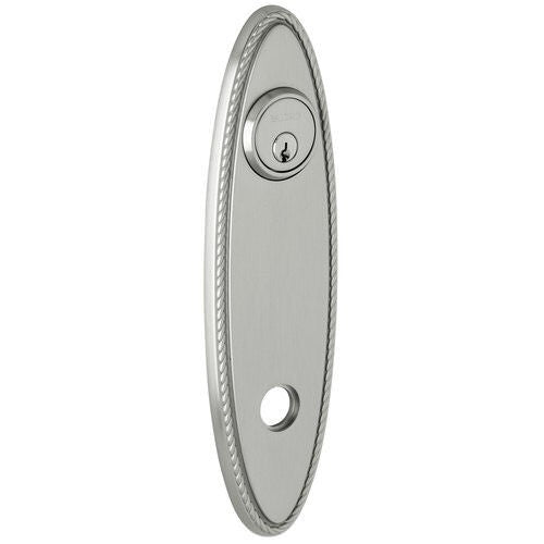 Baldwin R044190PS R044.PS Pair of 10.75" Height Oval Rope Passage Rosettes Satin Black