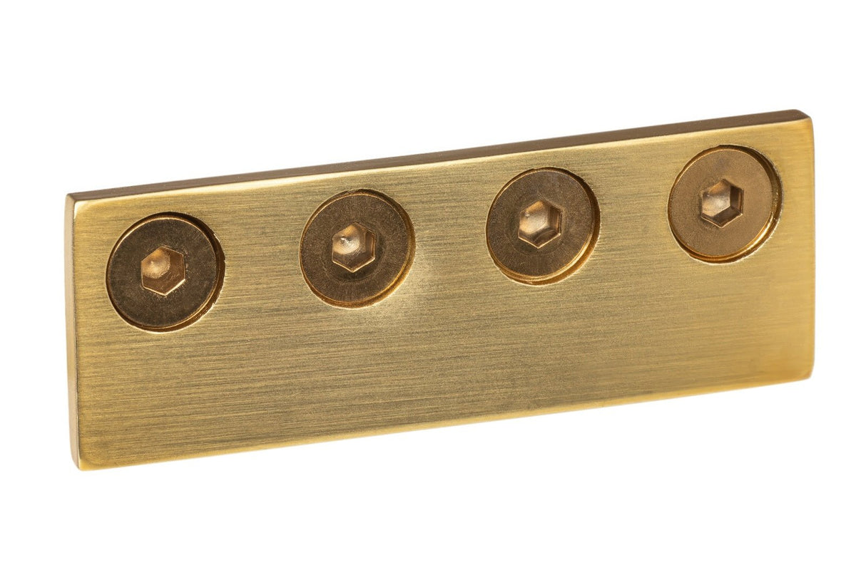 Sure-Loc BARN-CONNECT SB satin brass barn door rail connector