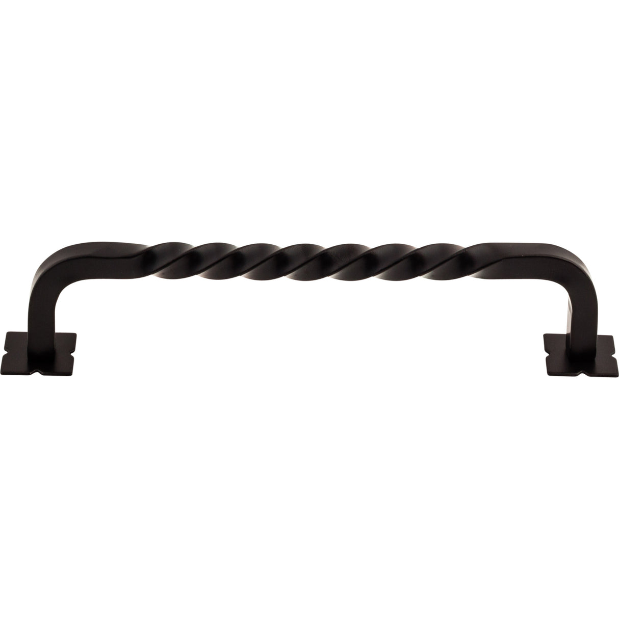 Top Knobs M737 Square Twist 6" Center to Center Bar Pull Patina Black