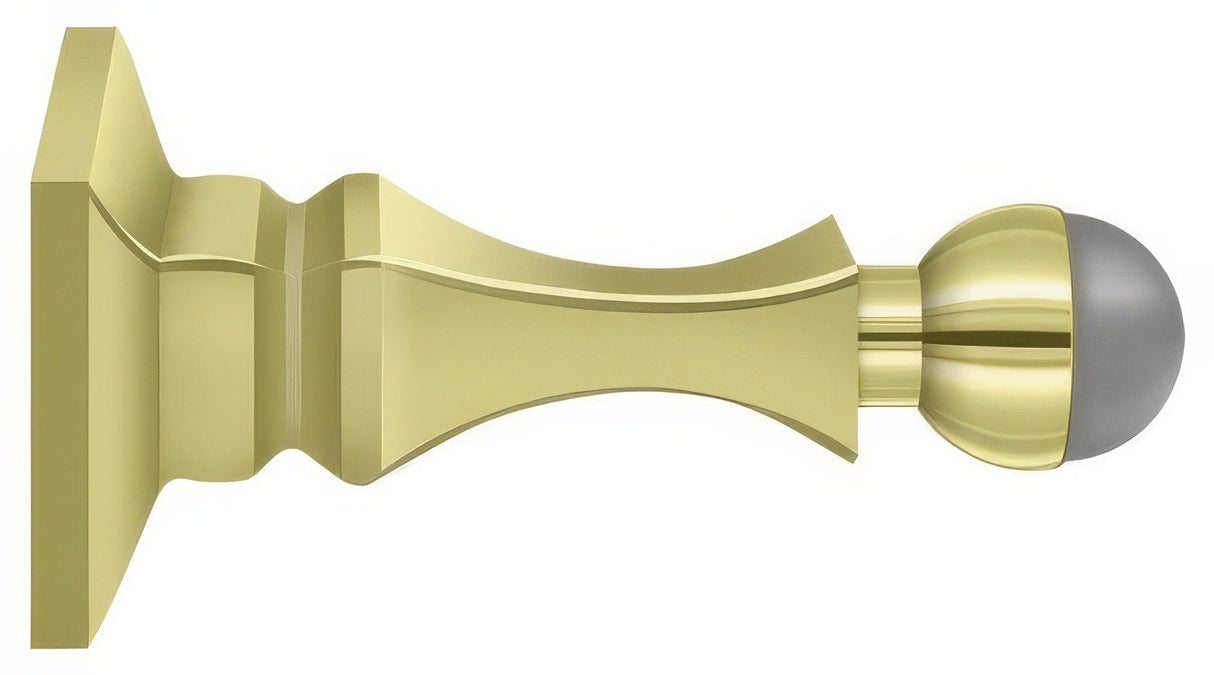 Deltana BDH35U3 polished brass baseboard door stop