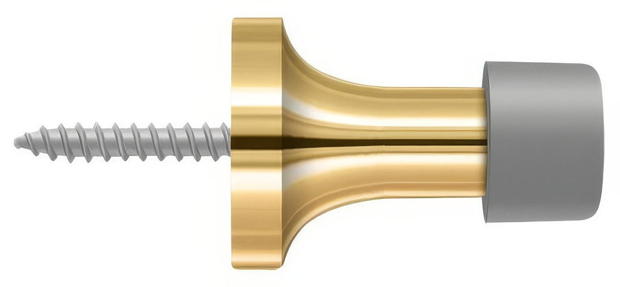 Deltana BDS125CR003 lifetime polished brass baseboard door stop