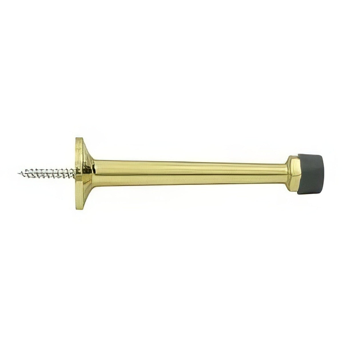 Deltana BDS425U3-UNL unlacquered bright brass baseboard door stop