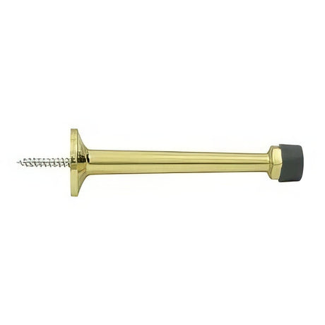 Deltana BDS425U3-UNL unlacquered bright brass baseboard door stop