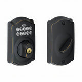 Schlage BE365CAM716 aged bronze keypad electronic deadbolt