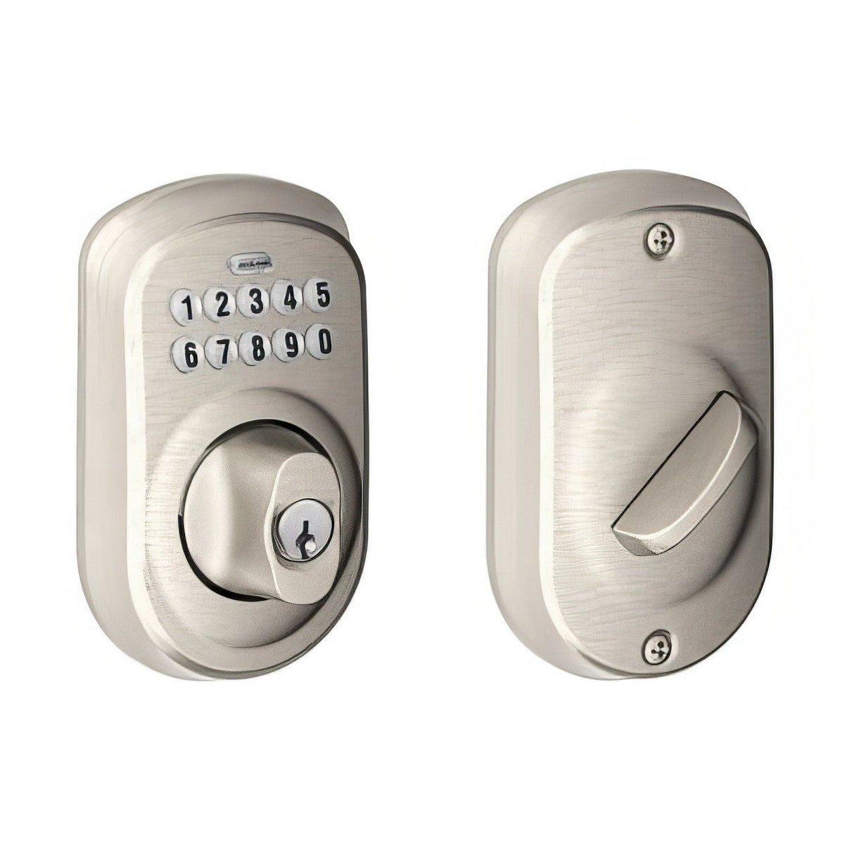 Schlage BE365PLY619 satin nickel keypad electronic deadbolt