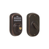 Schlage BE365PLY716 aged bronze keypad electronic deadbolt