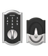 Schlage BE375CAM625 bright chrome keyless deadbolt