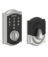 Schlage BE375CAM626 satin chrome keyless deadbolt