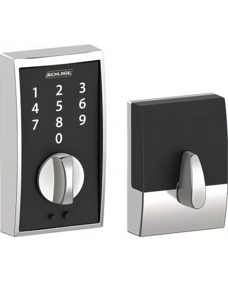Schlage BE375CEN625 bright chrome touchscreen deadbolt