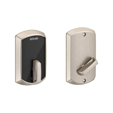 Schlage BE467FGRW619 satin nickel touchscreen deadbolt