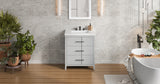 Jeffrey Alexander Katara 31" Grey Single Sink Bathroom Vanity with White Resin Top - 8 in. Widespread Faucet Top product image 5