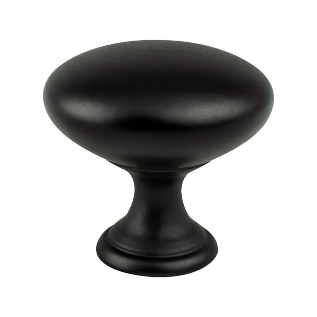 Berenson 9021-1055-P Traditional Advantage One 1-1/8" Mushroom Cabinet Knob Matte Black