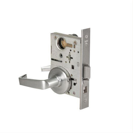 Best Access 45H7A15H626RH Mortise Lock 7 Pin Office 15 Lever with H Rose Right Hand Satin Chrome