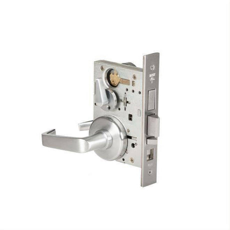 Best Access 45H7AB15H626RH Mortise Lock 7 Pin Office with Deadbolt 15 Lever with H Rose Right Hand Satin Chrome