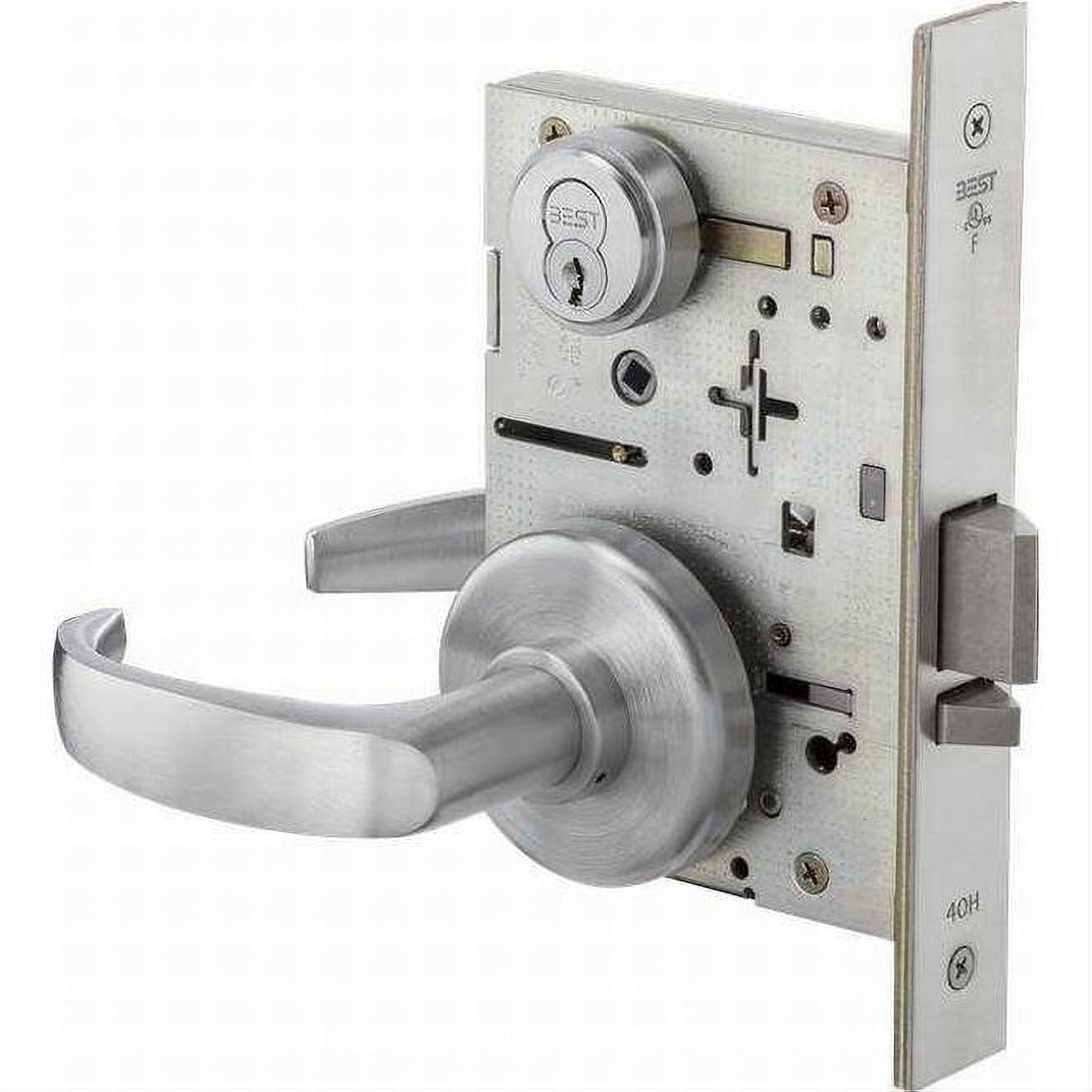 Best Access 45H7R14H626RH Mortise Lock 7 Pin Classroom 14 Lever with H Rose Right Hand Satin Chrome