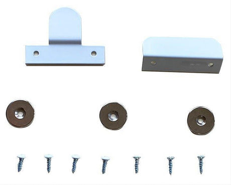 Better Home Products 134W 134 Magnetic Catch with Two Brackets White