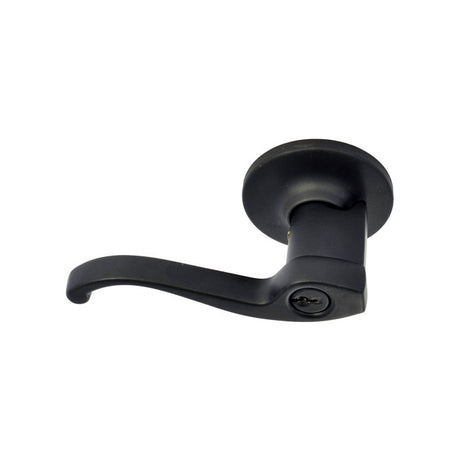 Better Home Products 14544BLKLT Pacific Heights Left Hand Keyed Entry Door Lever - Matte Black