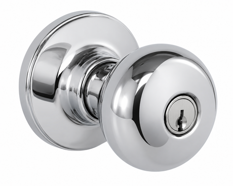 Better Home Products 82588CH Noe Valley Mushroom Keyed Entry Door Knob - Chrome