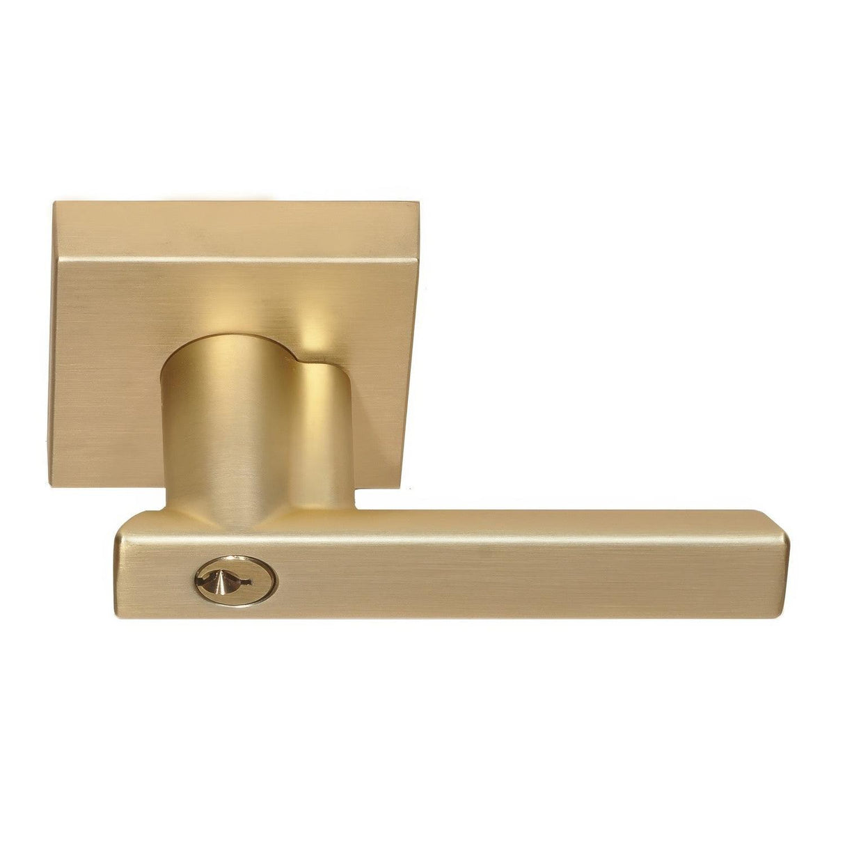 Better Home Products 91504SB Santa Cruz Keyed Entry Door Lever Satin Brass