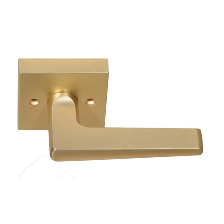 Better Home Products 95904SB Tiburon Handleset Trim with Square Rosette Satin Brass