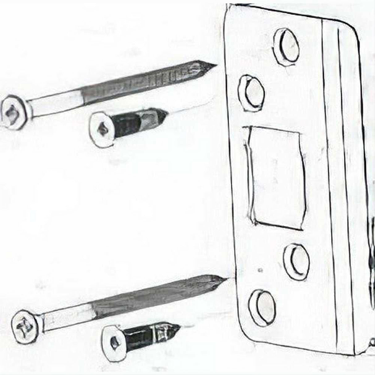 Better Home Products EXDESTCH EXDEST Extended Deadbolt Strikeplate, with 3" screws Chrome