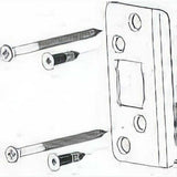 Better Home Products EXDESTCH EXDEST Extended Deadbolt Strikeplate, with 3" screws Chrome