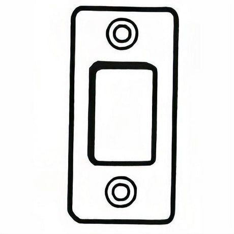 Better Home Products RCDBSTCH RCDBST 1" X 2-1/4" Round Corner Deadbolt Strike Chrome