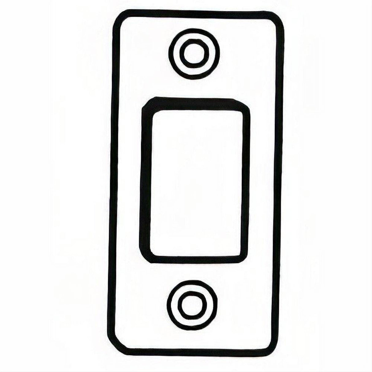 Better Home Products RCDBSTDC RCDBST 1" X 2-1/4" Round Corner Deadbolt Strike Satin Nickel