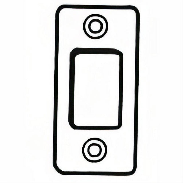 Better Home Products RCDBSTDC RCDBST 1" X 2-1/4" Round Corner Deadbolt Strike Satin Nickel