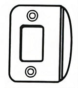 Better Home Products RCFLDBDC RCFLDB 1-3/4" x 2-1/4" Round Corner Full Lip Deadbolt Strike Plate Satin Nickel