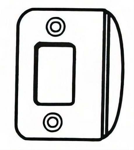 Better Home Products RCFLDBDC RCFLDB 1-3/4" x 2-1/4" Round Corner Full Lip Deadbolt Strike Plate Satin Nickel