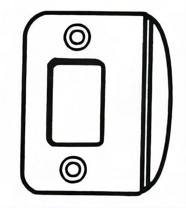 Better Home Products RCFLDBDC RCFLDB 1-3/4" x 2-1/4" Round Corner Full Lip Deadbolt Strike Plate Satin Nickel