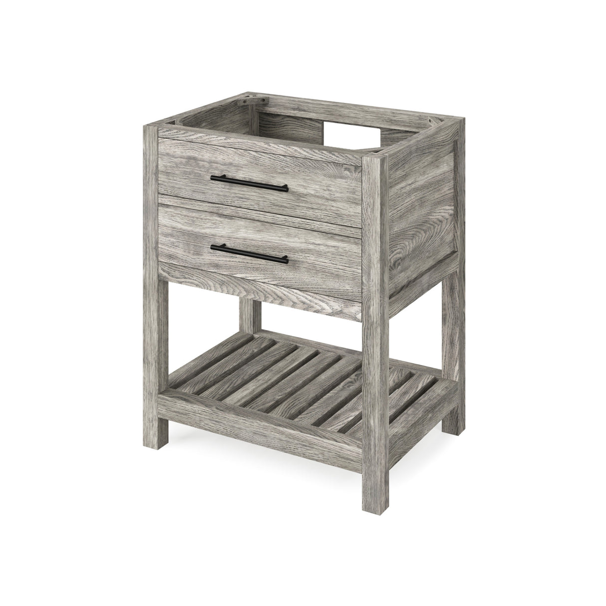 Jeffrey Alexander Wavecrest 30" Weathered Grey Single Sink Bathroom Vanity with Calacatta Vienna Quartz Top - 8 in. Widespread Faucet Top product image 3