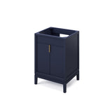 Jeffrey Alexander Theodora 24" Hale Blue Single Sink Bathroom Vanity with Calacatta Vienna Quartz Top - 8 in. Widespread Faucet Top product image 3