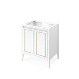 Jeffrey Alexander Percival 30" White Single Sink Bathroom Vanity with Calacatta Vienna Quartz Top - 8 in. Widespread Faucet Top product image 3