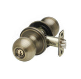 Copper Creek BK2040AB antique brass keyed entry door knob