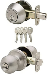 Copper Creek BKDB141SS satin stainless keyless electronic deadbolt and door knob