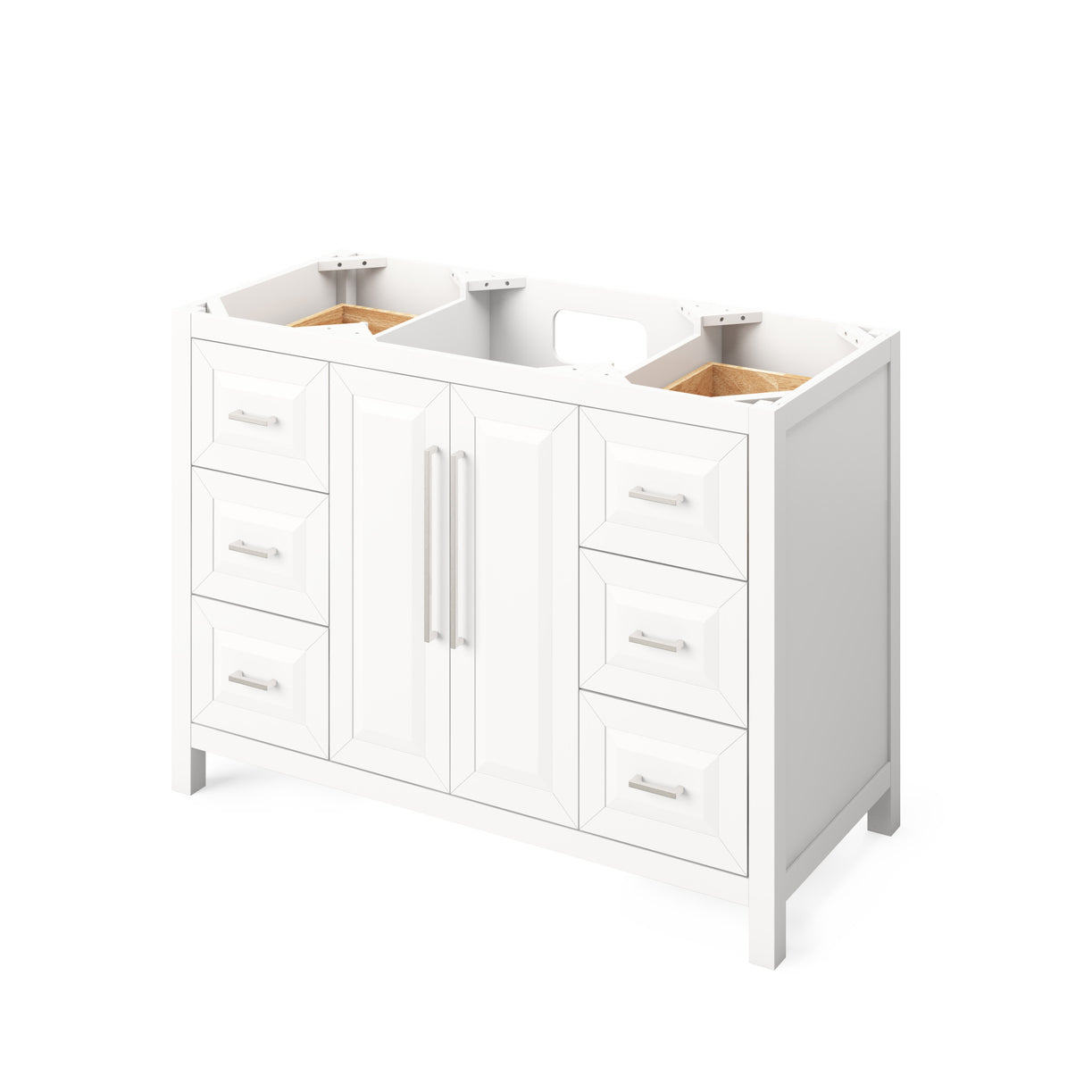 Jeffrey Alexander Cade 48" White Single Sink Bathroom Vanity with Black Granite Top - 8 in. Widespread Faucet Top product image 3