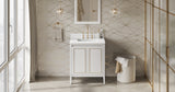 Jeffrey Alexander Percival 30" White Single Sink Bathroom Vanity with White Quartz Top - 8 in. Widespread Faucet Top - VKITPER30WHWQR product image 6