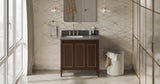 Jeffrey Alexander Percival 36" Dark Walnut Single Sink Bathroom Vanity with Grey Quartz Top - 8 in. Widespread Faucet Top product image 6